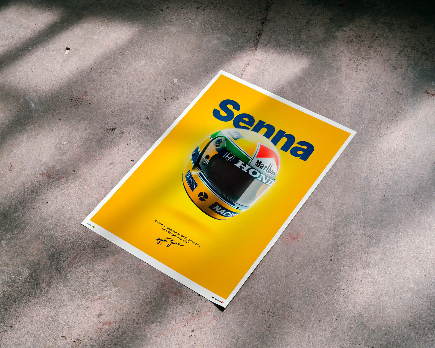 Ayrton Senna Helmet Poster