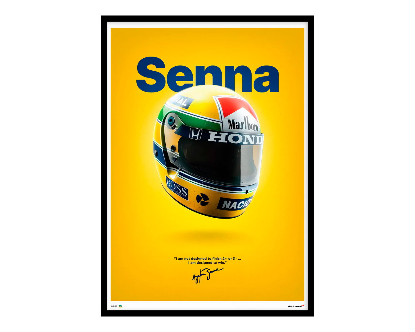 Ayrton Senna Helmet Poster