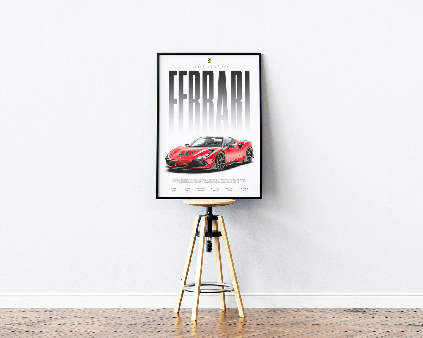 Ferrari F8 Spider Poster