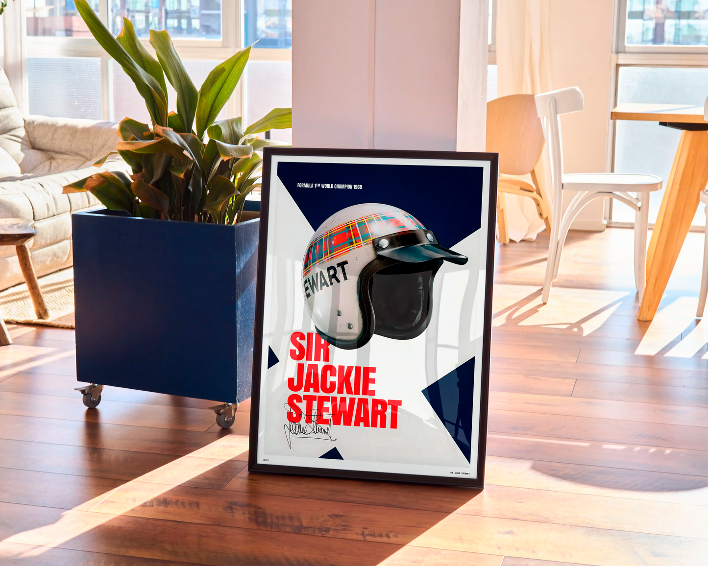 Jackie Stewart Helmet Poster
