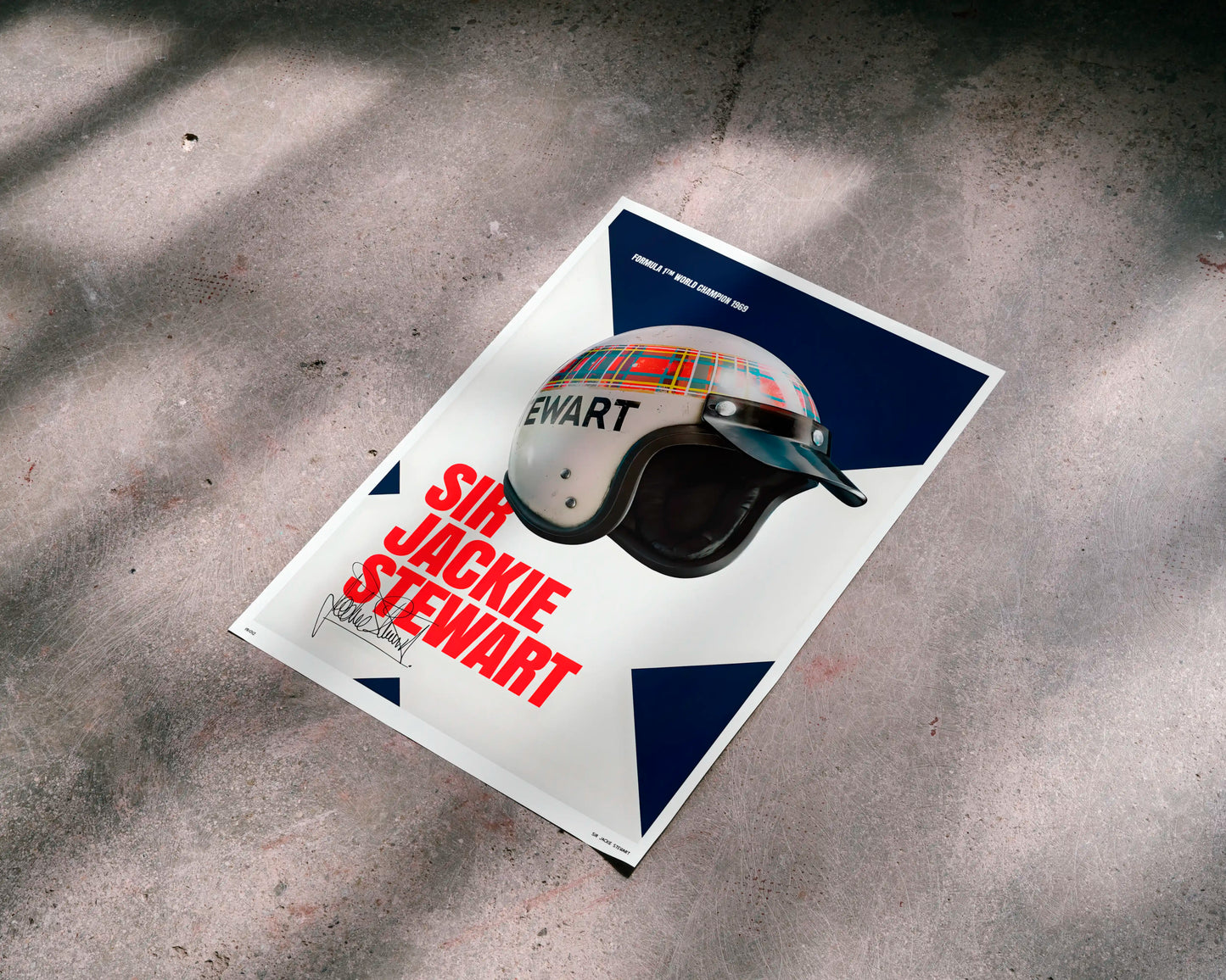 Jackie Stewart Helmet Poster