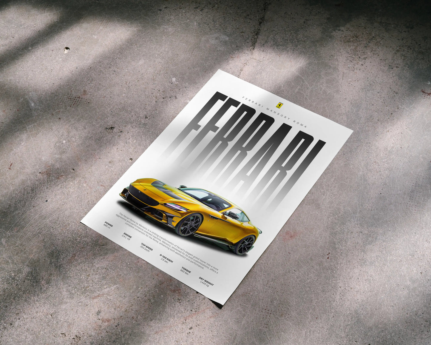 Ferrari Mansory Roma Poster