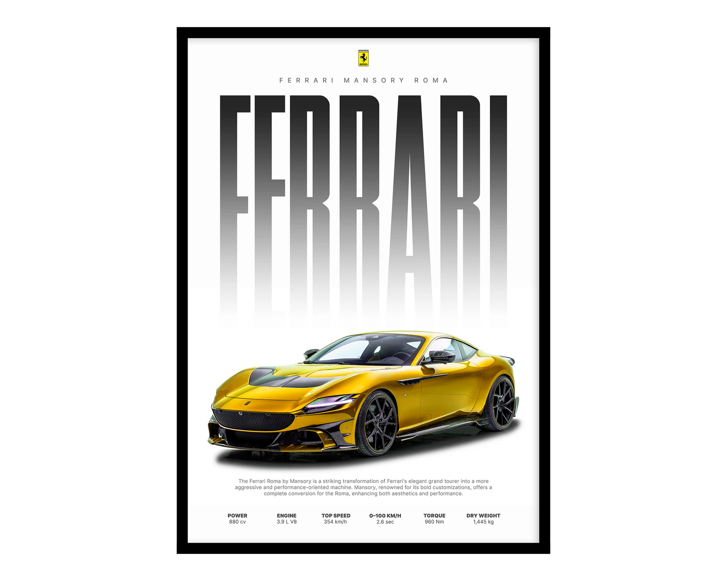 Ferrari Mansory Roma Poster