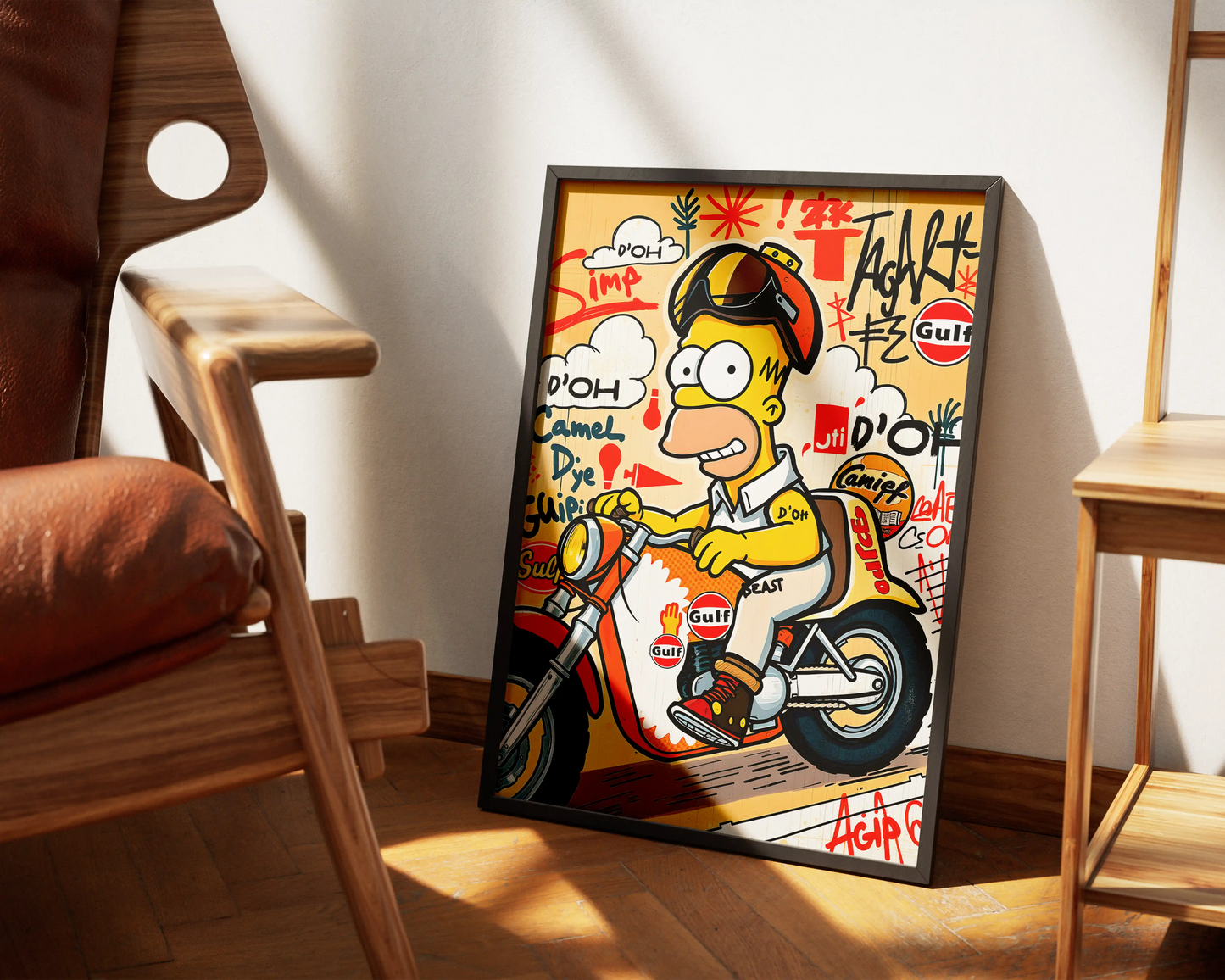 Homer Biker Poster