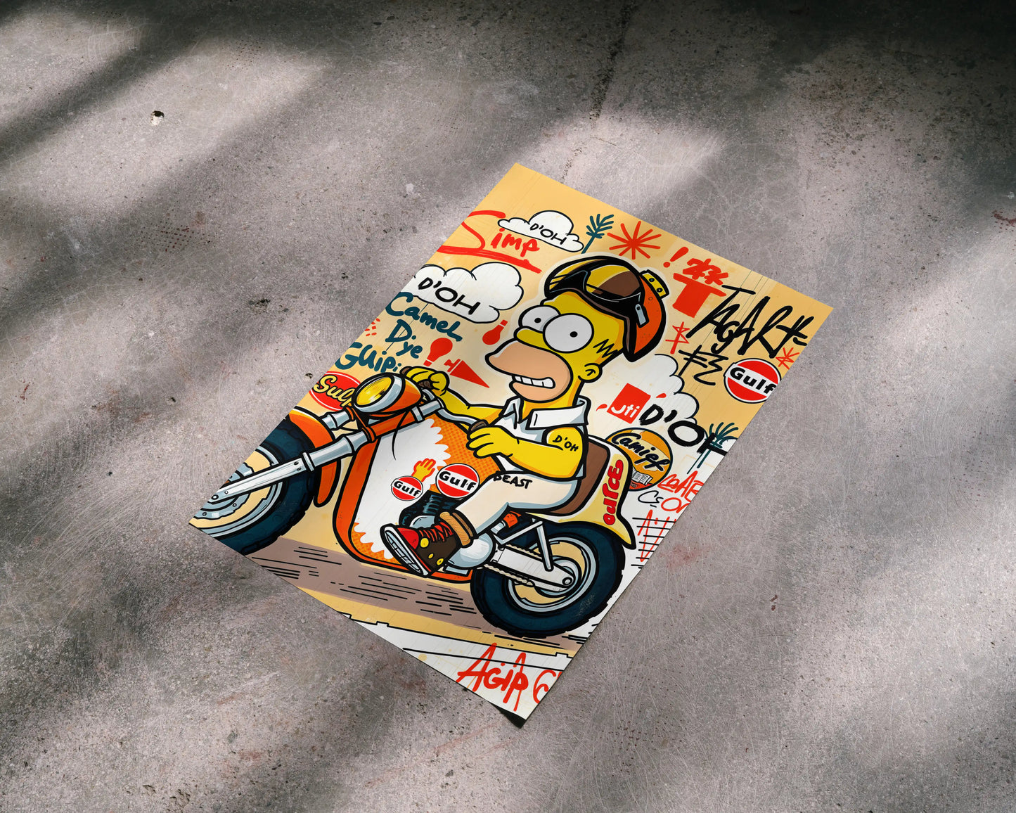 Homer Biker Poster